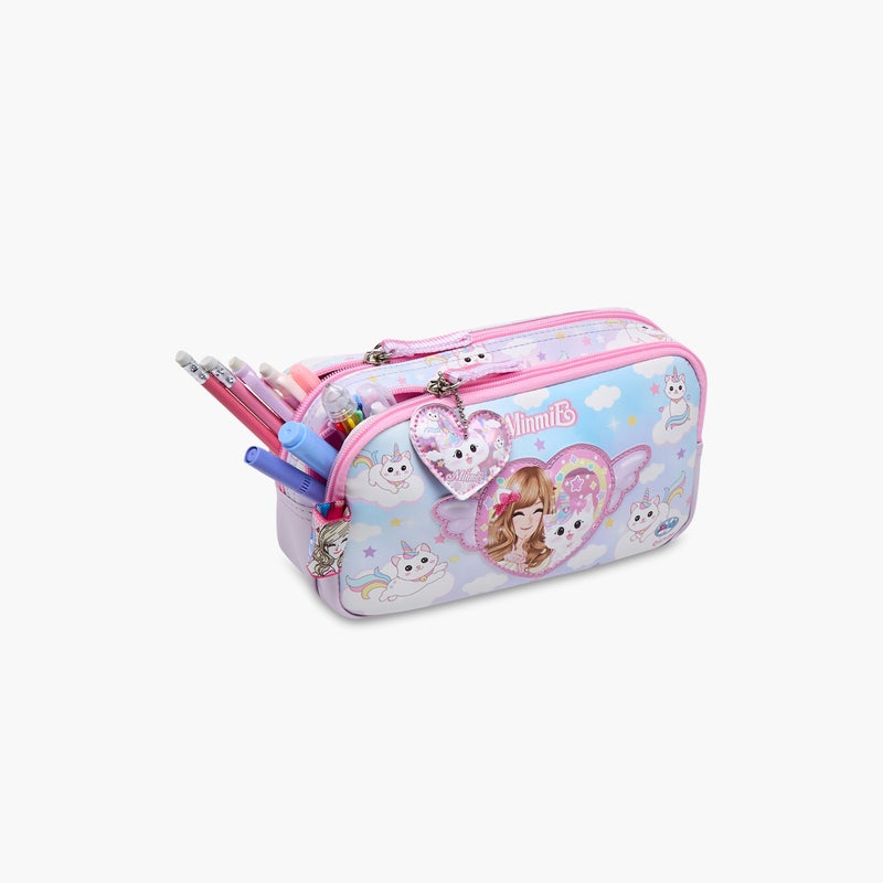 Minmie Caticorn Dream- Pencil Case-1 Cmprt.-Printed-Rectangle (Pvc) Pastel Purple \ 22x7x12 - Image 5